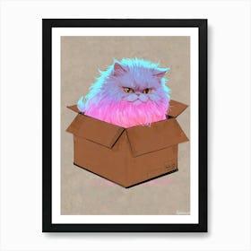 Cat In A Box 10 Art Print