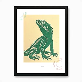 Iguana Bold Block 3 Poster Art Print