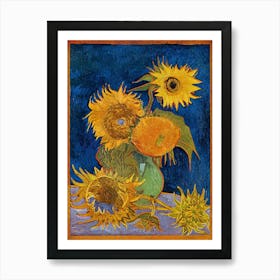 Vincent Van Gogh, Sunflowers, Second Version, Six Sunflowers, 1888. Art Print