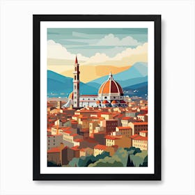 Florence, Italy, Geometric Illustration 3 Art Print