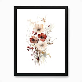 Watercolor Flowers 7 Art Print