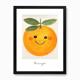 Friendly Kids Orange 1 Poster Art Print