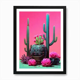 Cactus art print Art Print