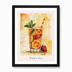 Pimm S Cup Tile Poster 6 Art Print