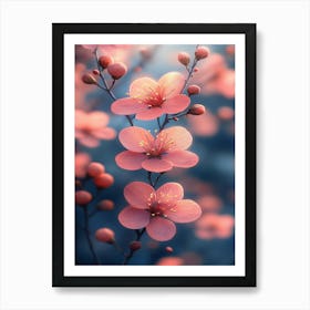 Cherry Blossoms Wallpaper 1 Art Print