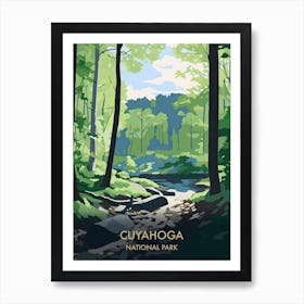 Cuyahoga National Park Travel Poster Matisse Style 2 Art Print