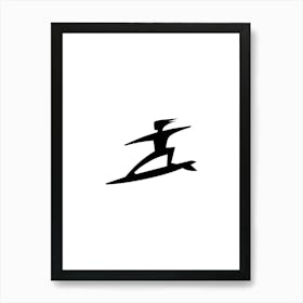 Surfboard Logo print art Art Print