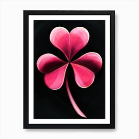 A lucky clover leaf. Art Print