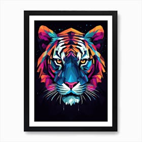 Tiger Art In Minimalism Style 1 Art Print