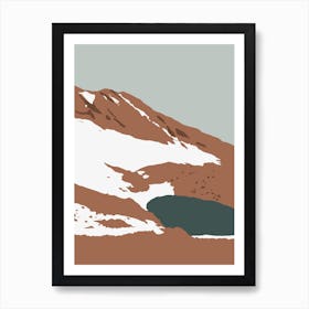 Volcano Alpine Lake Art Print