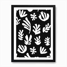 Matisse Art Leaves Black White Art Print