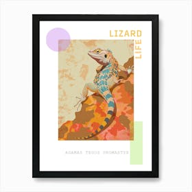 Agamas Tegus Uromastyx Abstract Modern Illustration 2 Poster Art Print