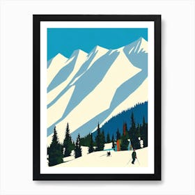 Skiwelt Wilder Kaiser Brixental, Austria Midcentury Vintage Skiing Poster Art Print