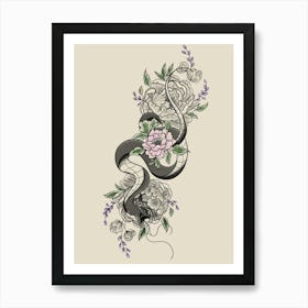 Snake Tattoo Design Art Print