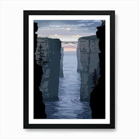 Cliff Bridge Art Print