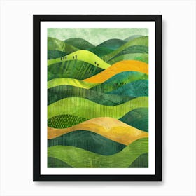 Green Hills 2 Art Print