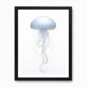 Upside Down Jellyfish Simple Drawing 6 Art Print