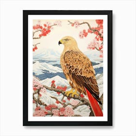 Bird Illustration Golden Eagle 1 Art Print
