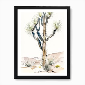 Jaeger S Joshua Tree Minimilist Watercolour  (3) Art Print