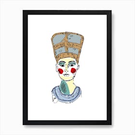 Egyptian Woman Line Art Illustration Art Print