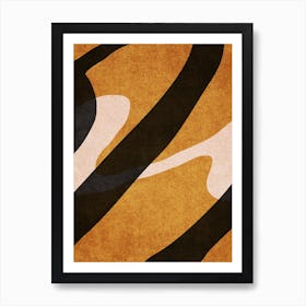 Abstract Alphabet Script U Art Print