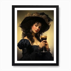 Kbgtron Woman Holding A Beer 1400s Rolf Armstrong Ar 57 Sty 7b436350 568e 4df0 A6a9 A50619f01c95 Art Print