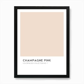 Champagne Pink Color Block Collection Wall Art Print