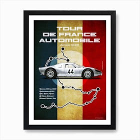 Tour De France Automobile 904 Landscape Art Print