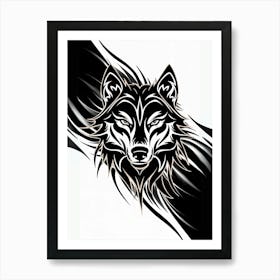 Wolf Head Art Print