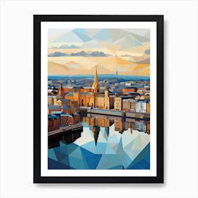 Glasgow, United Kingdom, Geometric Illustration 3 Art Print