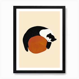 Sleepy Cat Art Print