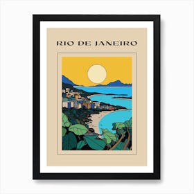 Minimal Design Style Of Rio De Janeiro, Brazil 2 Poster Art Print