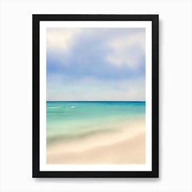 Grace Bay Beach 2, Turks And Caicos Watercolour Art Print