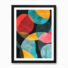 Abstract Circles Canvas Print 2 Art Print