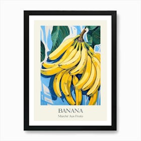 Marche Aux Fruits Bananas Fruit Summer Illustration 2 Art Print