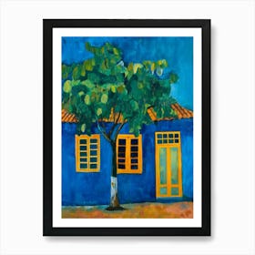 House With A Tree Art Print