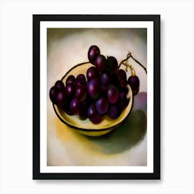 Georgia O'Keeffe - Grapes on a White Dish - Dark Rim, 1920.A Art Print