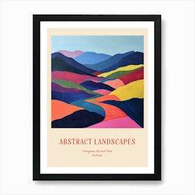 Colourful Abstract Cairngorms National Park Scotland 3 Poster Art Print