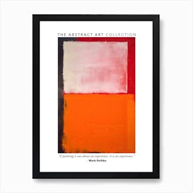 Orange Tones Abstract Rothko Quote 1 Exhibition Poster Art Print