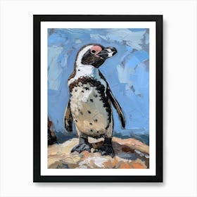 African Penguin Laurie Island Oil Painting 1 Art Print