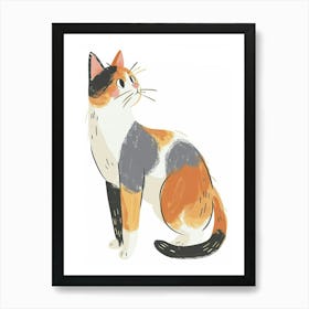 Turkish Van Cat Clipart Illustration 7 Art Print