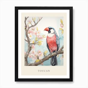 Beatrix Potter Inspired  Animal Watercolour Toucan 1 Art Print