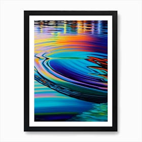 Water Ripples Lake Waterscape Bright Abstract 1 Art Print