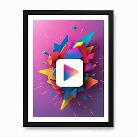 Play Button Art Print