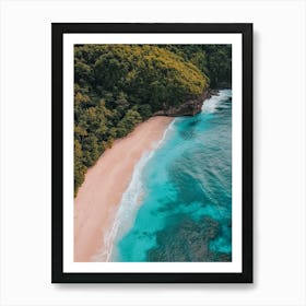 Aerial View Of A Tropical Beach 7 Art Print