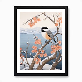 Winter Bird Painting Carolina Chickadee 1 Art Print