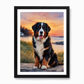 Bernese Mountain Art Print