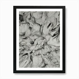 Abstract Black And White Painting Art Print