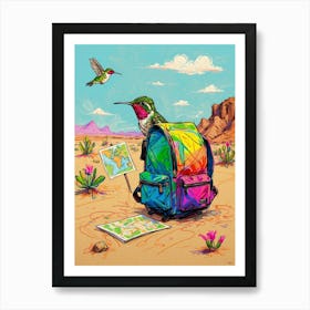 Hummingbird Canvas Print Art Print