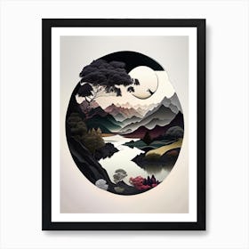 Landscapes 5, Yin and Yang Illustration Art Print